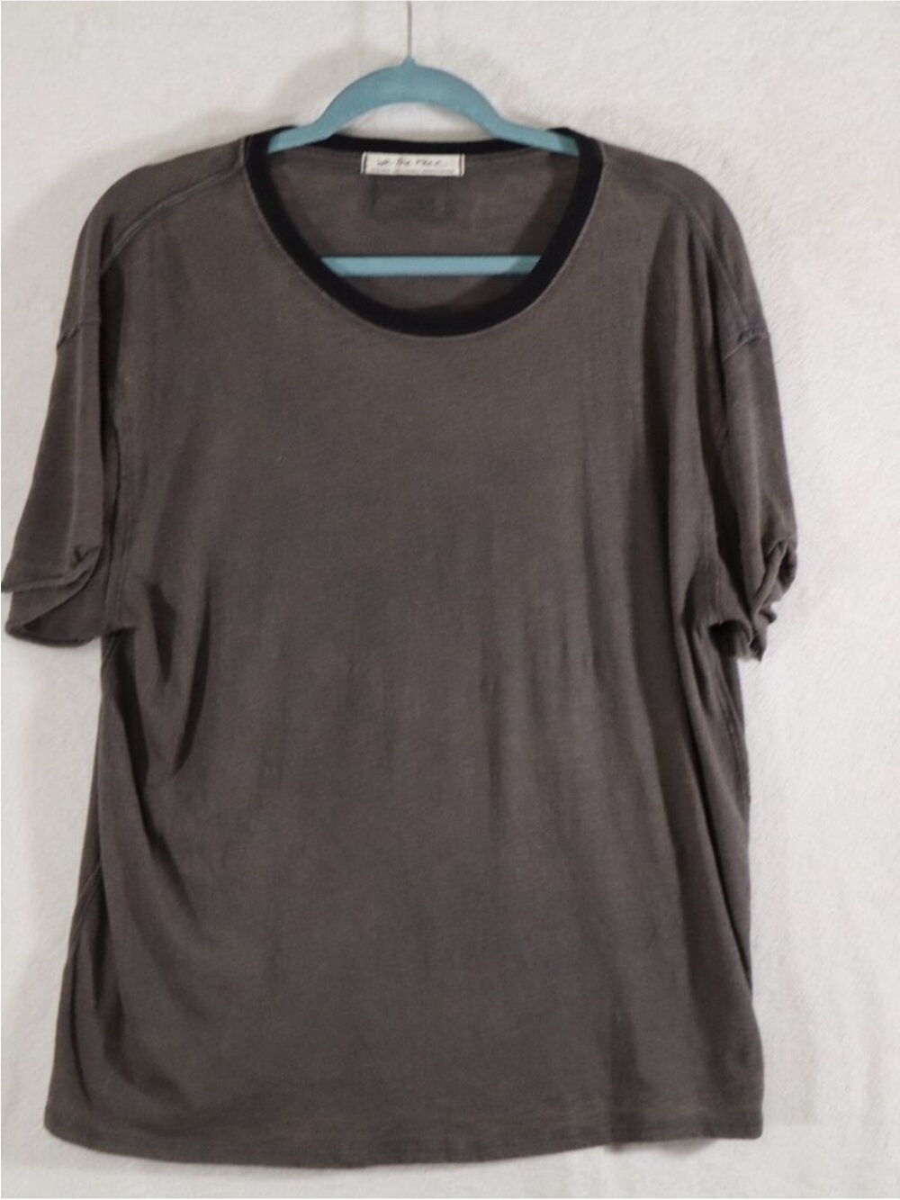 We the Free Gray Ringer Tee Size XS
